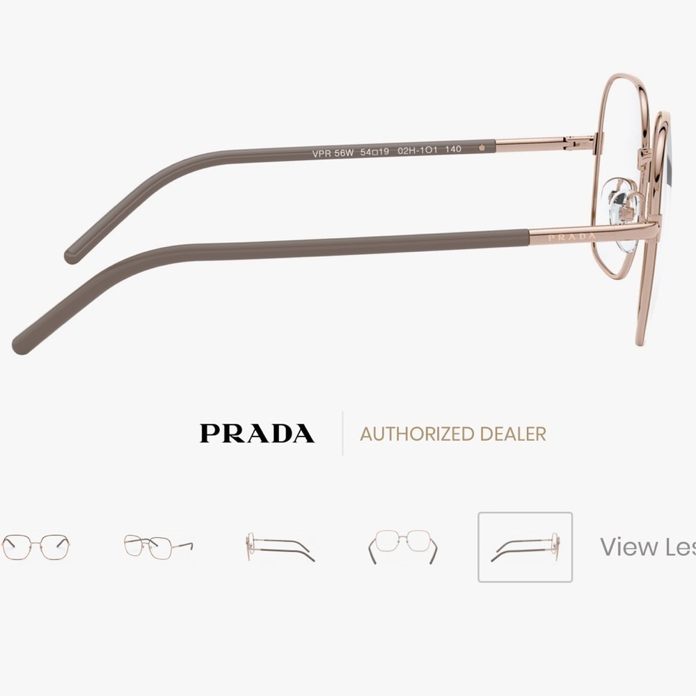 NEW Prada PR 56WV 02H1O1 54 Brown/Beige Eyeglasses PRESCRIPTION - Picture 7 of 16